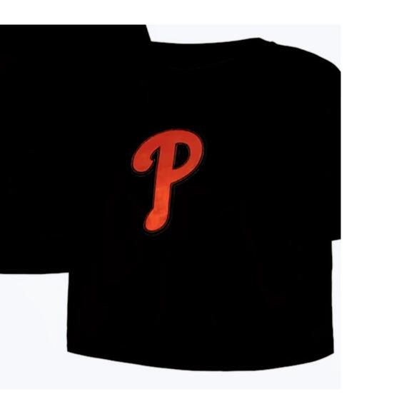 Women's Philadelphia Phillies Sky Boxy Cropped T-Shirt Small - Picture 1 of 6
